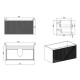 900mm Black Plywood Wall Hung Vanity with Quartz Basin 900mm Black Plywood Wall Hung Vanity with Quartz Basin